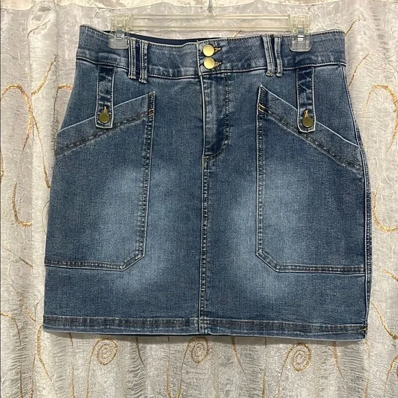 🌵Democracy Blue Mini Skirt🌵 - Picture 1 of 5